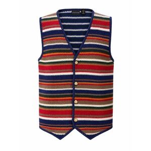 Structure Sweater Vest Mens XL Multicolor Striped Knit Button V Neck Retro